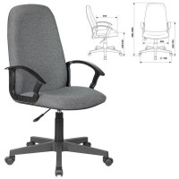 Кресло офисное Brabix Element Ex-289, ткань, серое, 532093