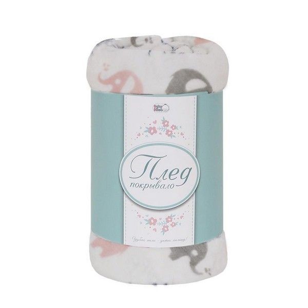 Плед Baby nice US21184/6 Слоники, 100х118 см, велюр