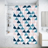 Штора для ванны Simple 180x200 см, полиэстер, цвет серебряный