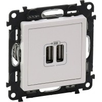 Розетка USB двойная встраиваемая Legrand Valena LIFE, цвет белый