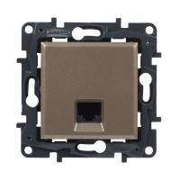 Розетка компьютерная встраиваемая Legrand Structura RJ45, UTP cat 5, цвет шампань