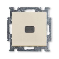 Выключатель встраиваемый ABB Basic 55 1 клавиша с подсветкой, цвет бежевый