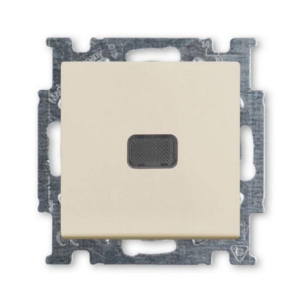 Выключатель встраиваемый ABB Basic 55 1 клавиша с подсветкой, цвет бежевый