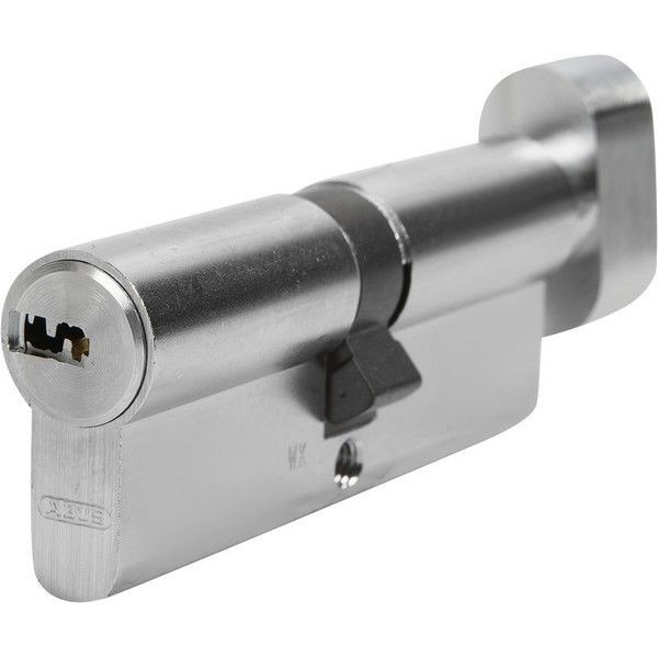 Цилиндр Abus KD6N Z40/K40, 40x40 мм, ключ/вертушка, цвет никель