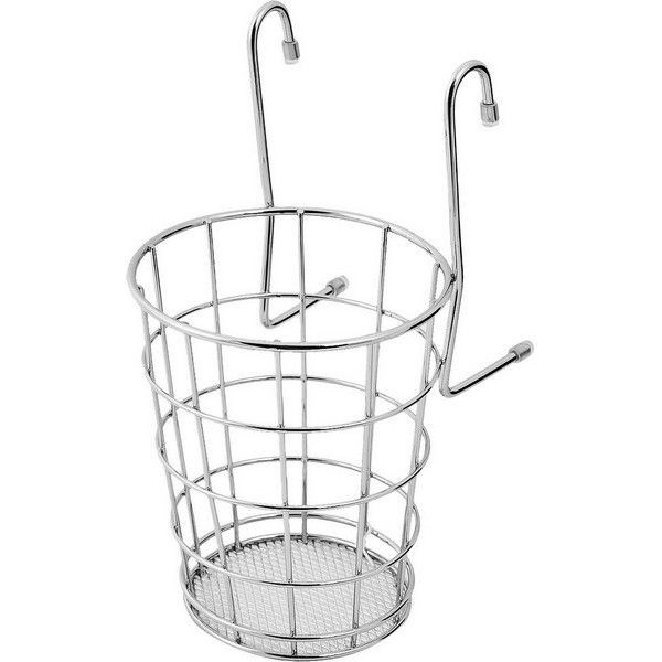 Корзина для рейлинга Stick круглая 14x13x24 см, сталь, цвет серый