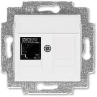 Розетка компьютерная встраиваемая ABB Levit RJ45, cat 6, цвет белый