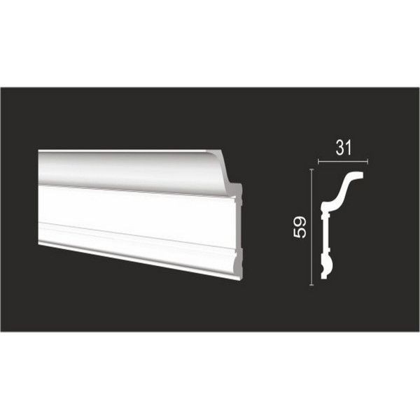 Молдинг потолочный Decor-Dizayn DD501 31х2000 мм дюропласт