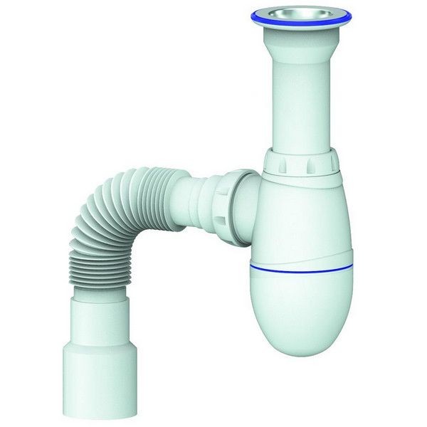 Сифон для кухни Unicorn B120 ИС.110313 литой выпуск 1.1/2 "34; с гофротрубой
