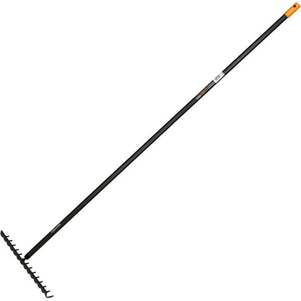 Грабли прямые Fiskars Solid 14 зубьев 154 см сталь, с черенком