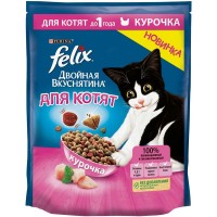 Felix корм для котят всех пород "34;Двойной вкус "34; с курицей 600 гр