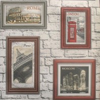 Обои виниловые Sonet Фоторамки коричневые 0.53 м 98802