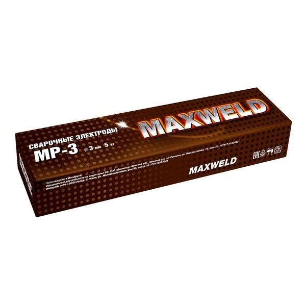 Электрод для сварки Maxweld СТАЛЬ МР-3 3ММ,5КГ