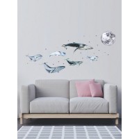 Декоративная наклейка для стены Lisadecor-shop Небесные киты S0004