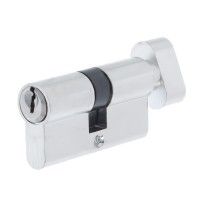 Цилиндр ключ/вертушка 30х30 хром,Е 60 CP T01