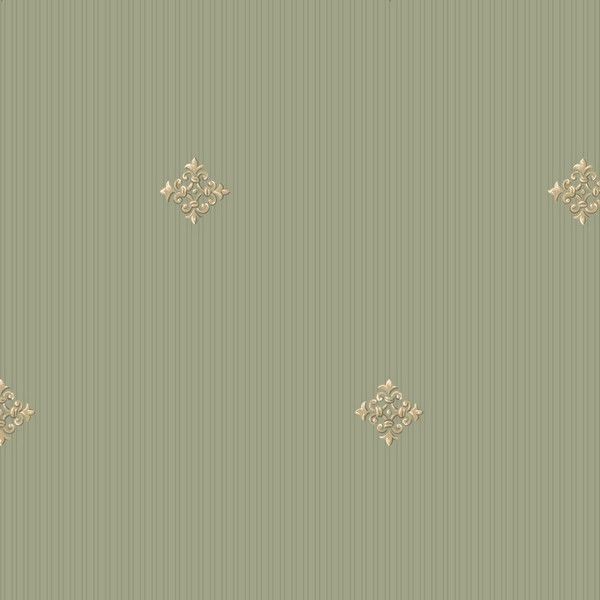 Обои бумажные York Wallcoverings Carey Lind Small Prints зеленые PR0120 0.68 м