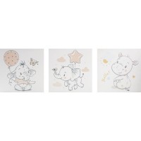 Картина на досках «Мечтатели» 20x20 см, 3 шт.