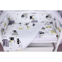 Комплект постельного белья AmaroBaby Baby Boom Город в кроватку, бязь 3 предмета