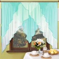 Штора для кухни Nivasan Мираж MG-br, 180х400 см