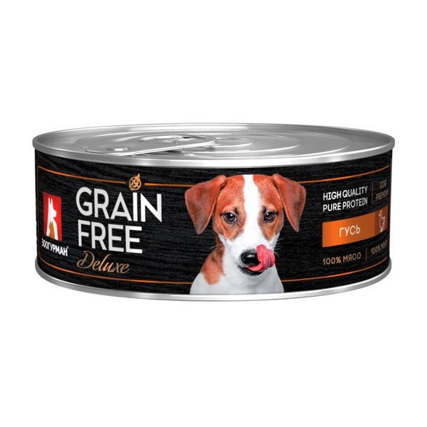 Влажный корм для собак ЗООГУРМАН «GRAIN FREE», Гусь, 100г