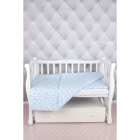 Комплект постельного белья AmaroBaby Baby Boom Облака в кроватку, бязь 3 предмета