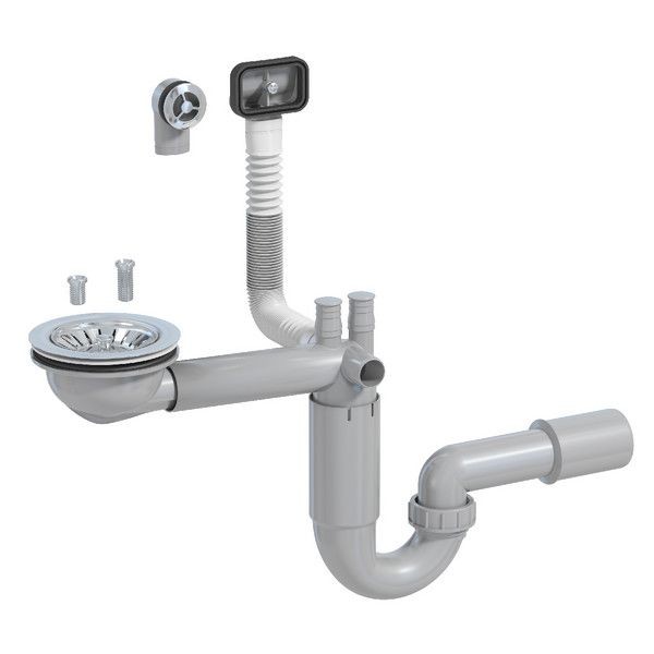 Сифон для мойки PREVEX P-loc PL1-D9C45-SANT-01 одинарный