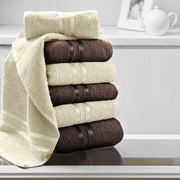 Полотенце для рук Harmonika Цвет: Кофейный, Молочный (30х50 см - 6 шт) br33779