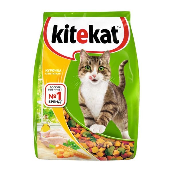 Сухой корм для кошек Kitekat аппетитная курочка, 350г