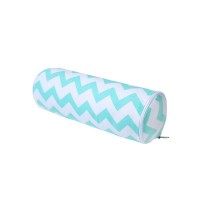Подушка Amaro Home Smart Roll Зигзаг бирюзовый HOME-8003-SRZB, 30х8 см, гречневая лузга