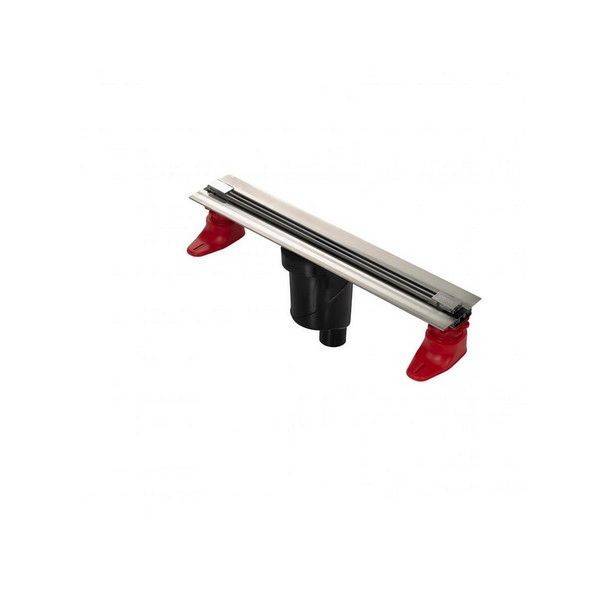 Желоб Berges Wasserhaus SUPER Slim 600, хром глянец, S-сифон D50/105 H50 вертикальный