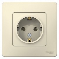 Розетка встраиваемая Schneider Electric Blanca с заземлением, цвет молочный