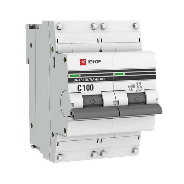 Выключатель автоматический EKF PROxima mcb47100-2-100C-pro 2Р 230В 100А