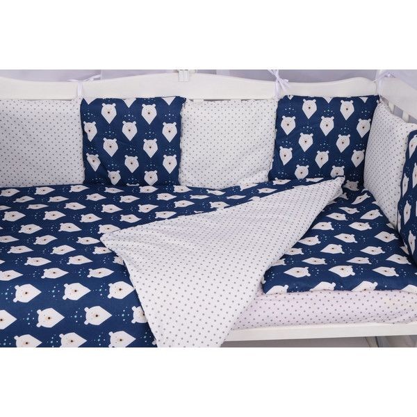 Комплект постельного белья AmaroBaby Baby Boom Белые Медведи в кроватку, бязь 3 предмета