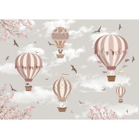 Фотообои WonderWall Собачки на шариках 122 280х389см