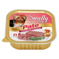 Влажный корм для собак СмоллиДог патэ (Smolly dog pate), Телятина с языком, 100г