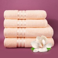 Набор из 4 полотенец Harmonika цвет: персиковый (50х80 см - 2 шт, 70х130 см - 2 шт) br33707