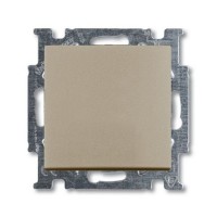 Переключатель проходной встраиваемый ABB Basic 55 1 клавиша, цвет шампань