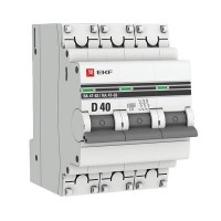 Выключатель автоматический EKF PROxima mcb4763-6-3-40D-pro 3Р 230В 40А