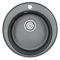 Кухонная мойка GRANULA кварцевая GR-4801 415*490 мм шварц