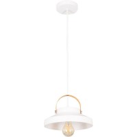 Подвесной светильник Toplight Wendi, 1 лампа, 7 м², цвет белый/дерево
