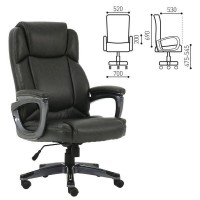 Кресло офисное Brabix Premium Favorite Ex-577, пружинный блок, рециклированная кожа, серое, 531935