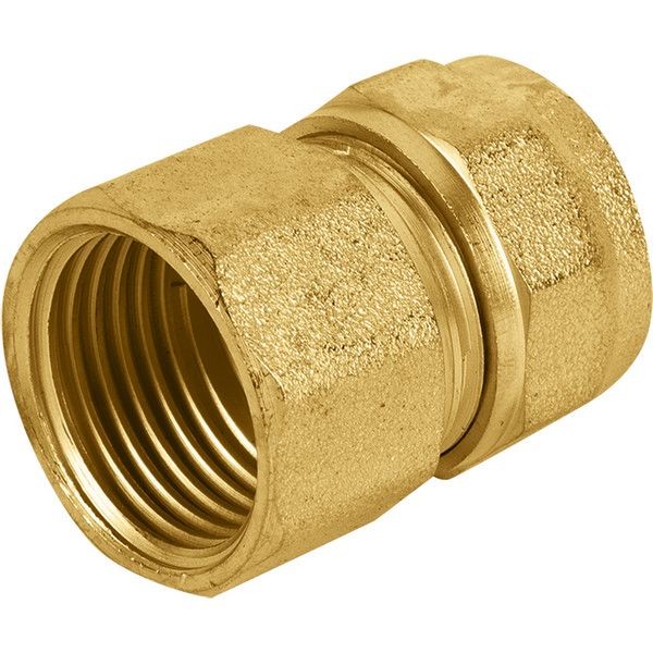 Соединитель обжимной, внутренняя резьба, 1/2 "34;x16 мм, латунь