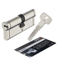 Цилиндр Standers 00712772, 40x40 мм, ключ/ключ, цвет никель
