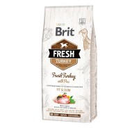 Сухой корм для собак при контроле веса BRIT Fresh Light Fit&Slim Turkey with Pea Индейка Горох 12 кг