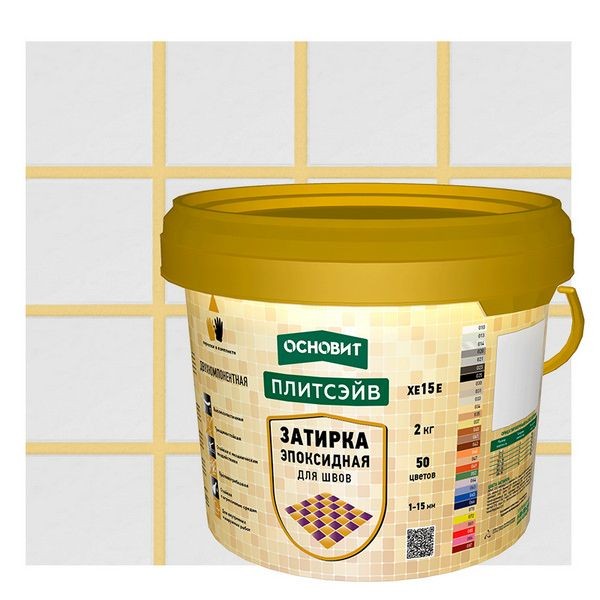 Затирка эпоксидная Основит «Плитсэйв» цвет светло-бежевый 2 кг