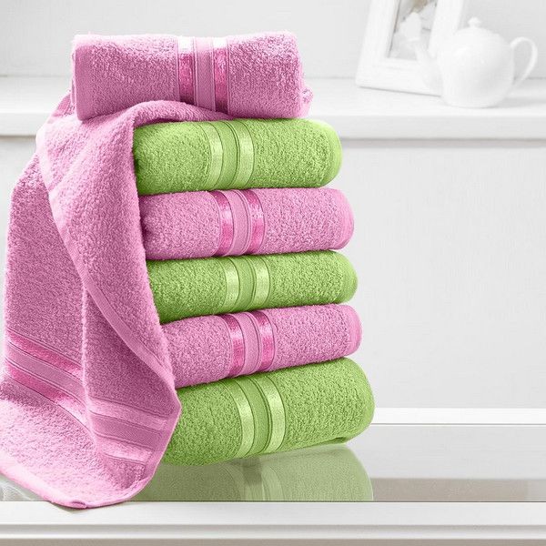 Полотенце для рук Harmonika Цвет: Салатовый, Розовый (30х50 см - 6 шт) br33760