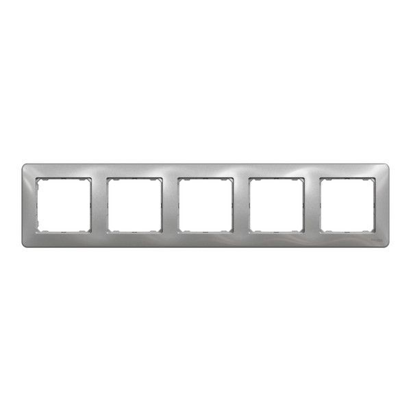 Рамка для розеток и выключателей Schneider Electric Sedna Design 5 постов, цвет алюминий