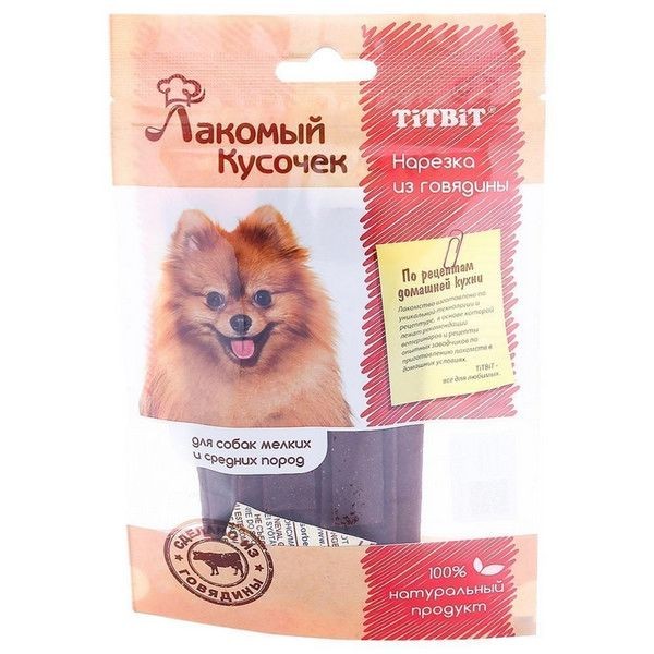 TitBit Лакомый кусочек Нарезка Говядина 80г