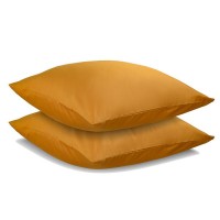 Набор из двух наволочек из сатина цвета шафрана из коллекции Wild, 70х70 см