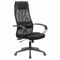 Кресло офисное Brabix Premium Stalker Ex-608 Pl, ткань-сетка/кожзам, черное, 532090