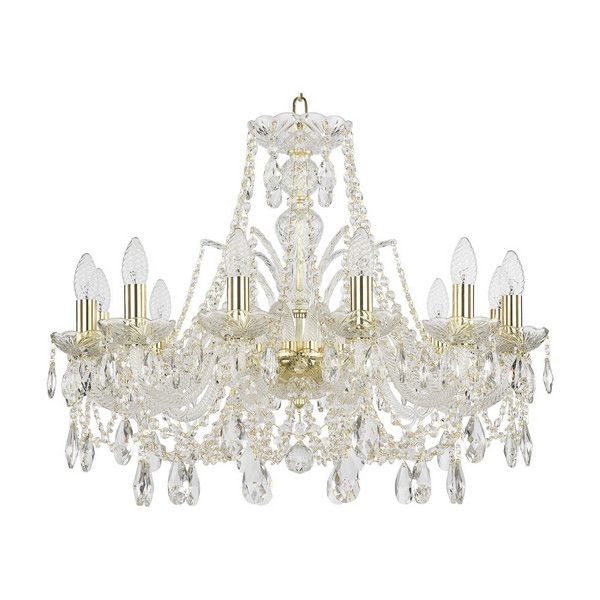 Люстра Bohemia Ivele Crystal 1411 105.12.240.G E14 12 ламп 24 м²